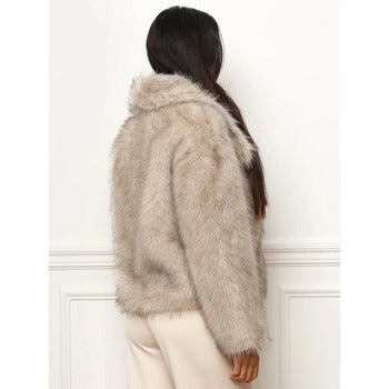 Charlotte's™ Women's Faux Fur Cropped Coat – Loose Fit, Stand Collar, Soft & Warm for Autumn/Winter