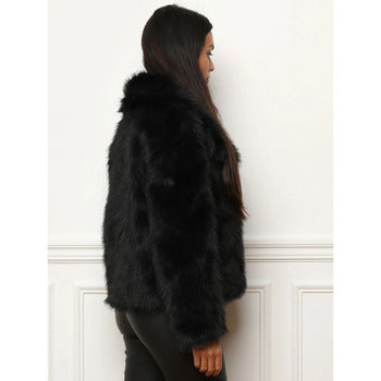 Charlotte's™ Women's Faux Fur Cropped Coat – Loose Fit, Stand Collar, Soft & Warm for Autumn/Winter