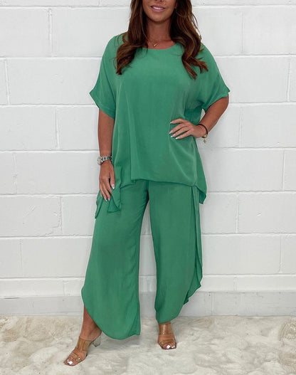 Ashley's™ Floaty 2 Piece Sleeved Trouser Set