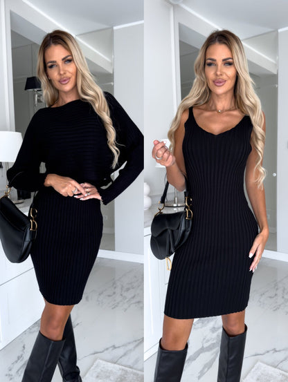 Stylish warm dress and top