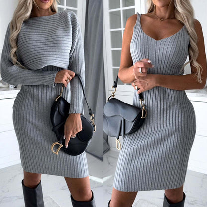 Stylish warm dress and top